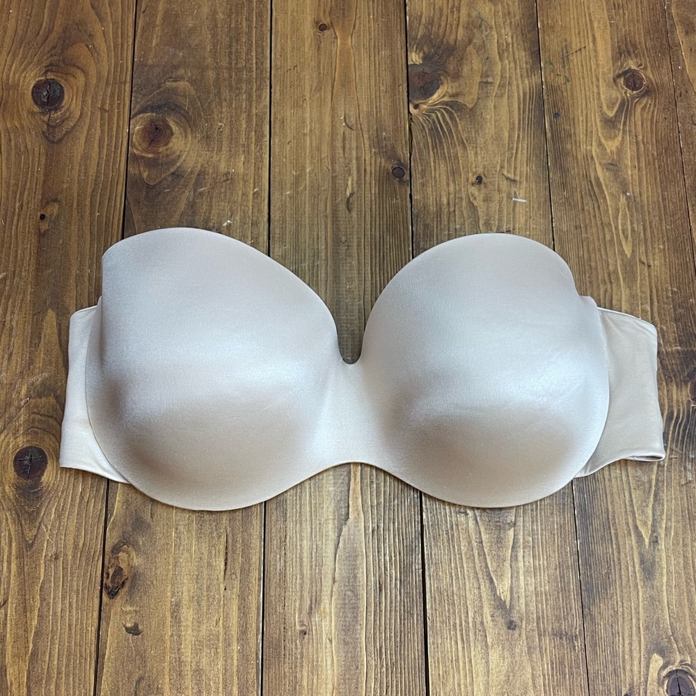 Maidenform size 36C nude full coverage underwire strapless bra DM9472